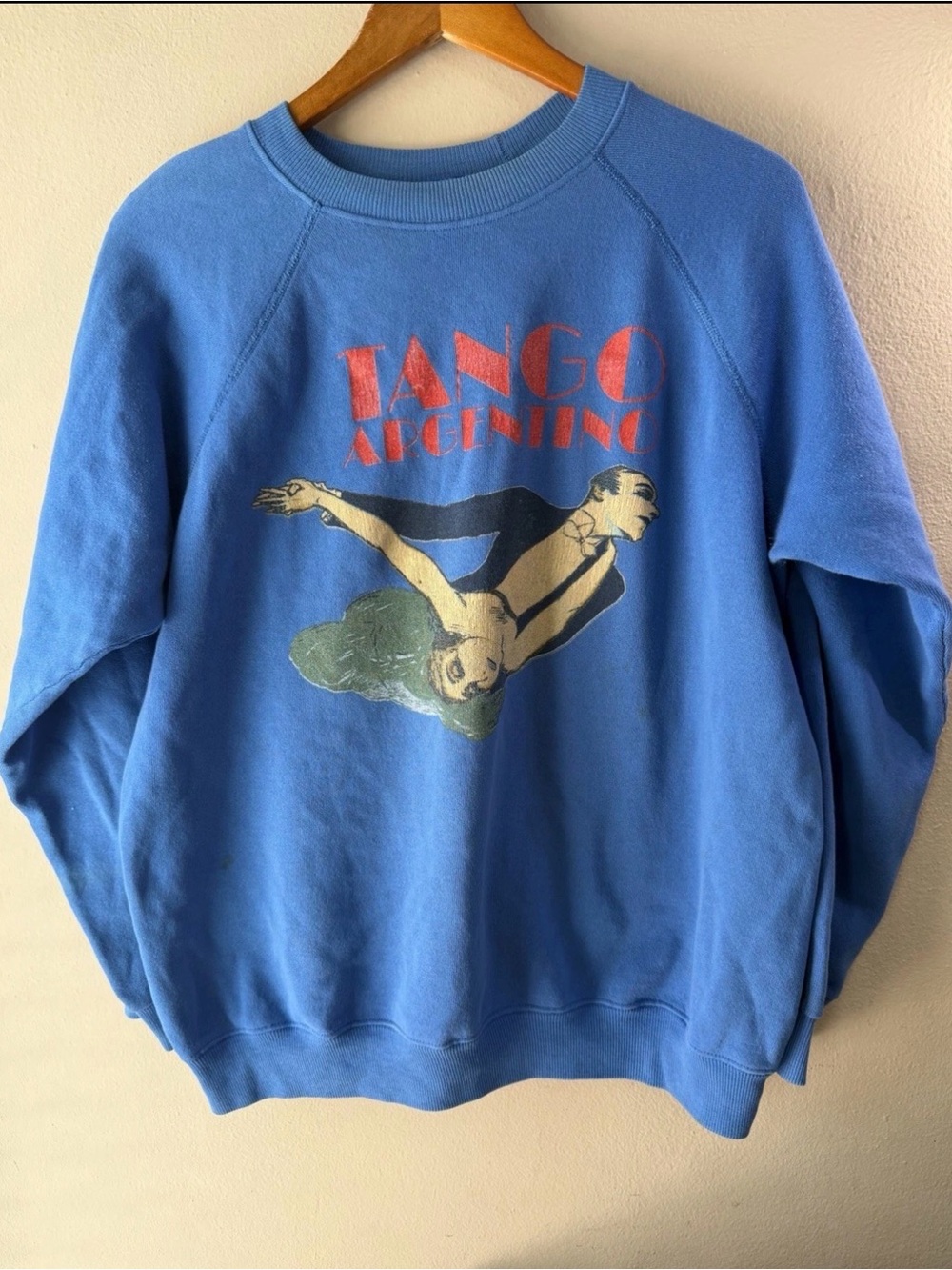 Vintage 80s Tango Argentino Broadway Sweatshirt Hanes USA L 42-44 UNISEX